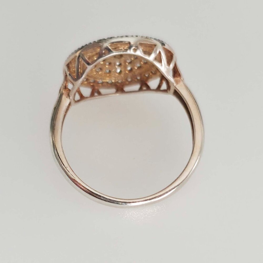 Sterling Silver Crystal Cluster Ring - image 5